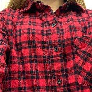 red flannel shirt